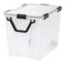 IRIS USA 103qt WEATHERPRO Wheeled Plastic Storage Bin with Seal Latching Lid and 6Buckles, Pull Handle